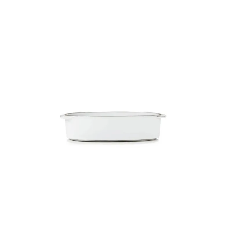 Plat Oblong Blanc Cumulus 19 x 13 cm Caractère Culinaire - Revol
