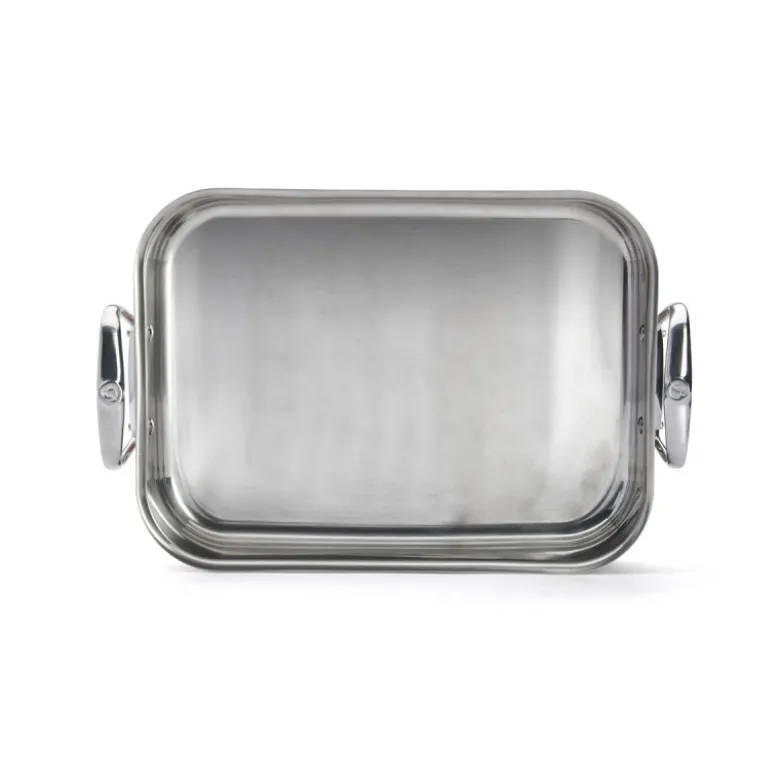 Plat à rôtir pro Inocuivre rectangulaire 35 x 25 cm Cuivre Inox - De Buyer