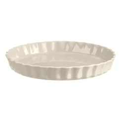 Plat à tarte céramique blanc Argile 29,5 cm - Emile Henry