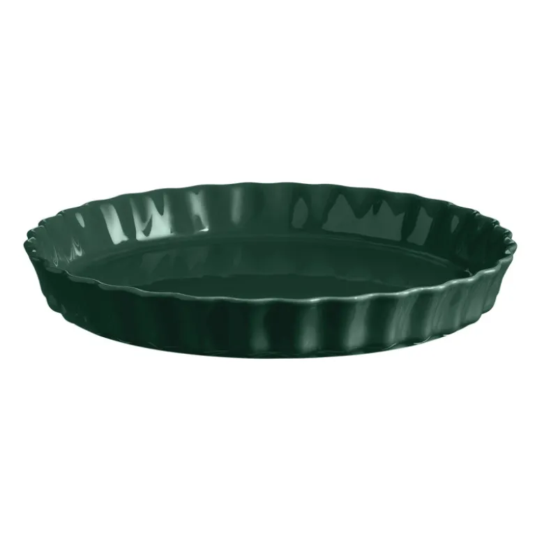 Plat à tarte céramique 29,5 cm vert Cèdre - Emile Henry