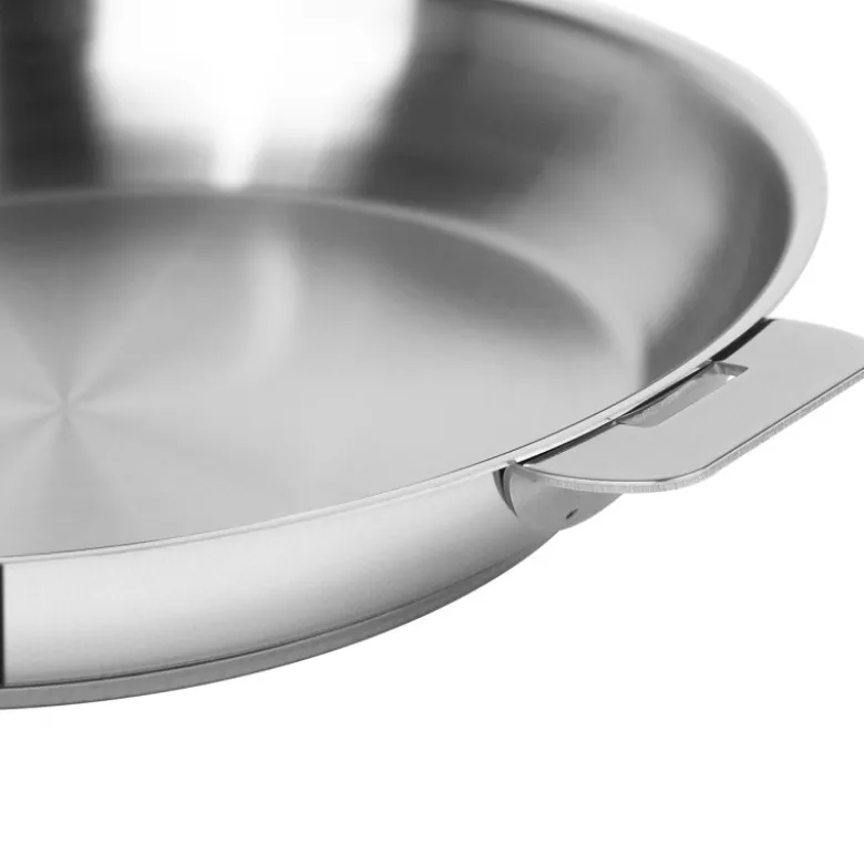 Poêle inox Mutine 28cm manche amovible - Cristel
