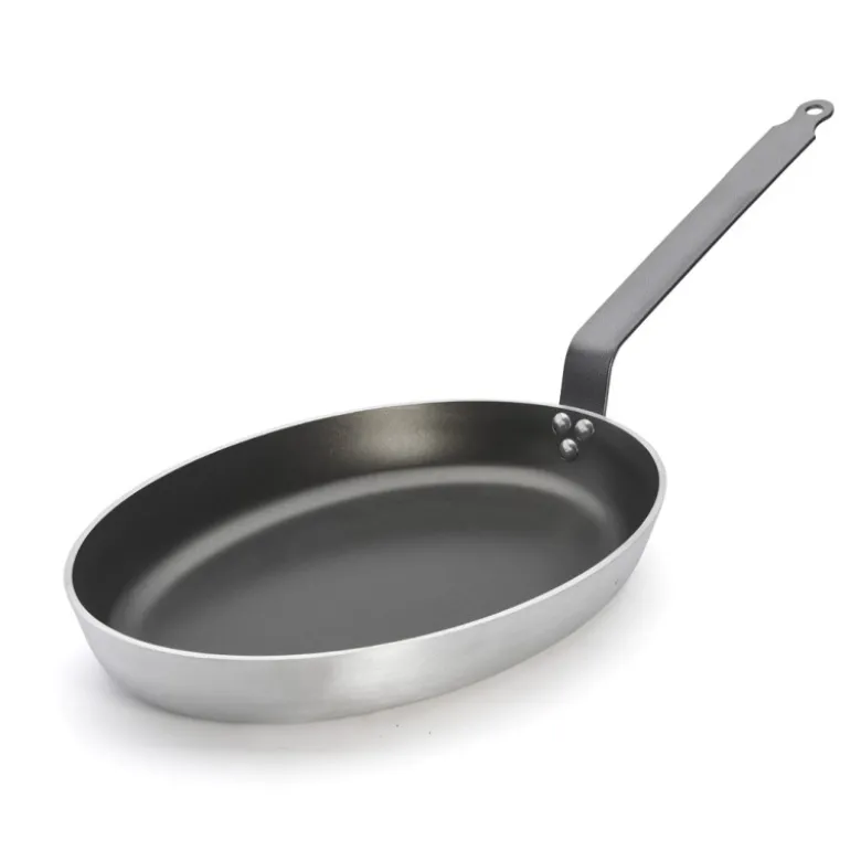 Poêle à poisson aluminium anti-adhésif Ø40cm - De Buyer