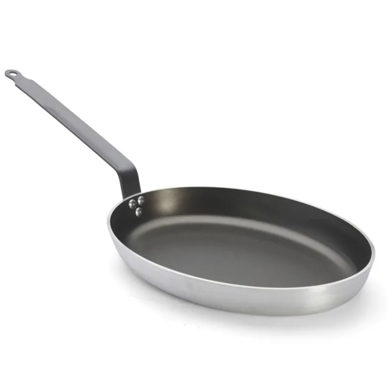 Poêle à poisson aluminium anti-adhésif Ø40cm - De Buyer