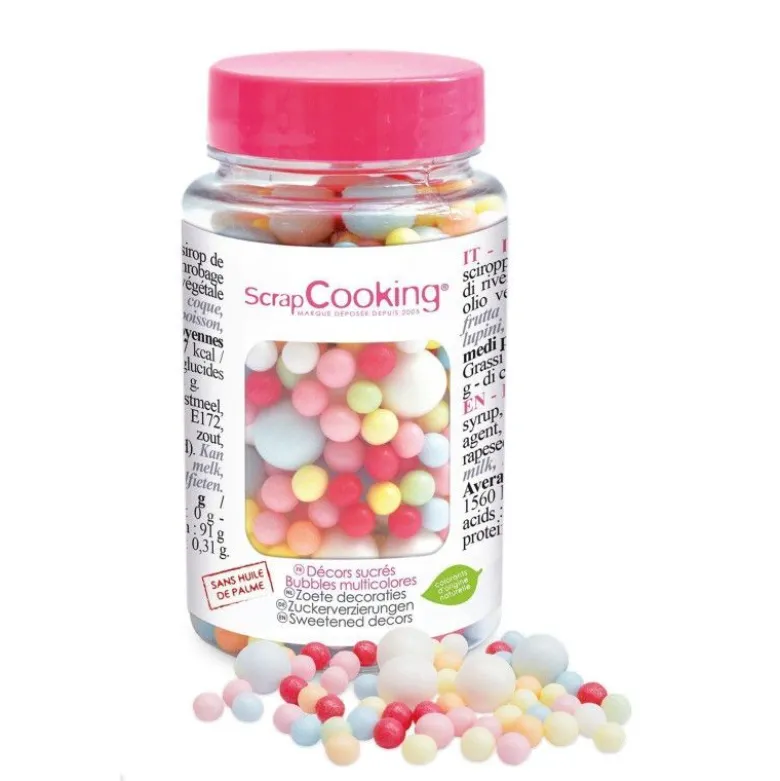 Pot décors sucrés Bubbles Multi 70g - ScrapCooking