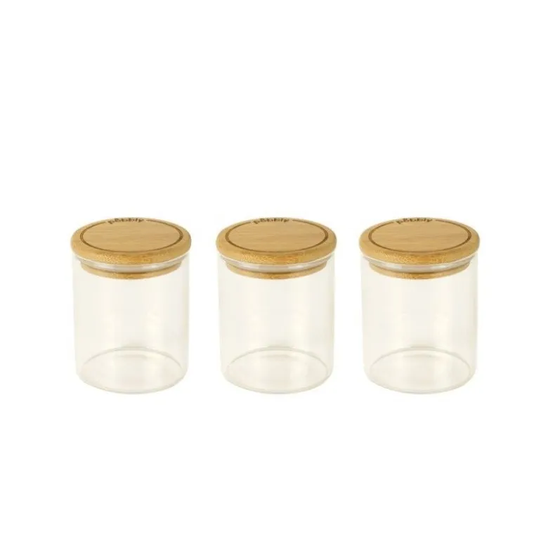 Pot à épices et condiments verre x3 - Pebbly