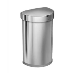 Poubelle inox demi-lune à capteur 45L - Simplehuman