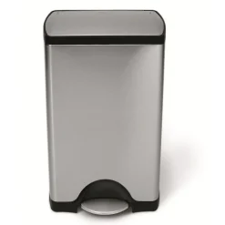 Poubelle à pédale 38L rectangulaire acier brossé - Simplehuman