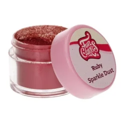 Poudre alimentaire scintillante Rouge Ruby - FunCakes