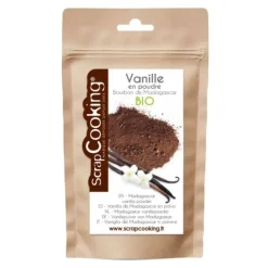Poudre de vanille bourbon de Madagascar BIO 8g - ScrapCooking
