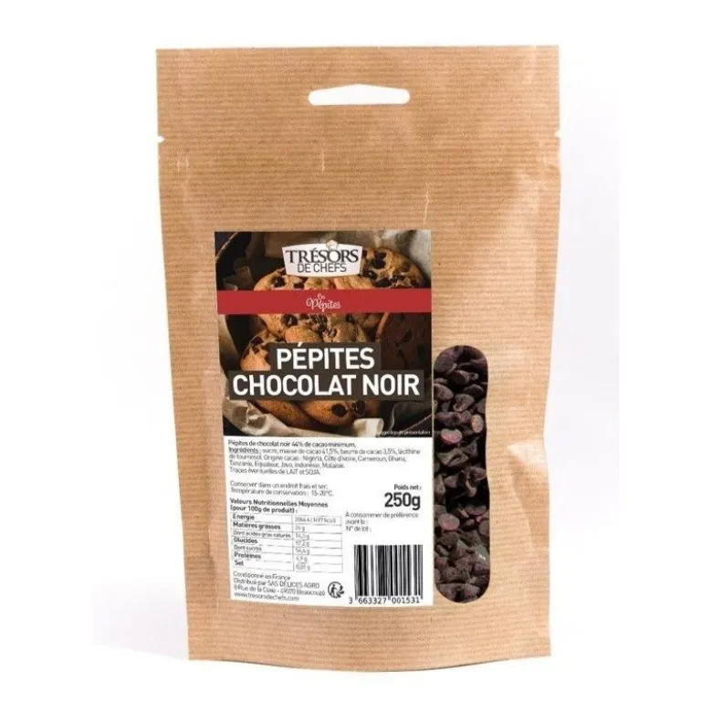 Pépites de chocolat noir 250g - Trésors de Chefs