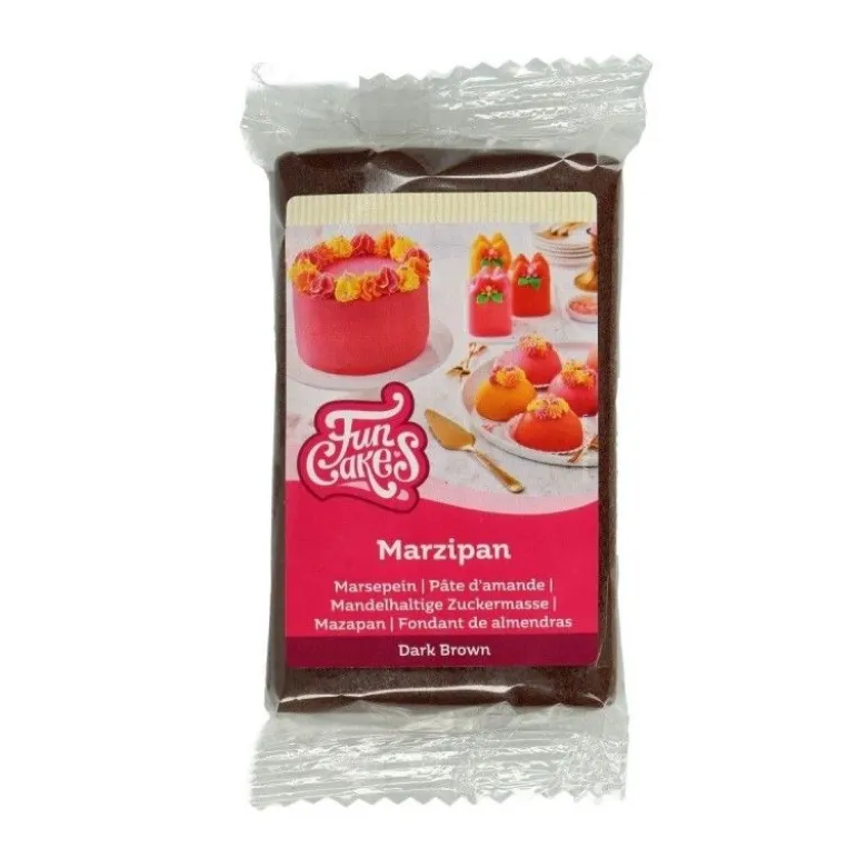 Pâte d'amande marron 250g - FunCakes