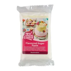 Pâte à Sucre Blanc Goût Chamallow 250g - Funcakes