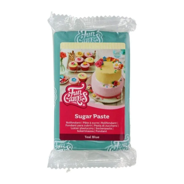 Pâte à sucre bleu turquoise 250g - FunCakes