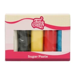 Pâte à sucre couleur primaire 5x100g - FunCakes