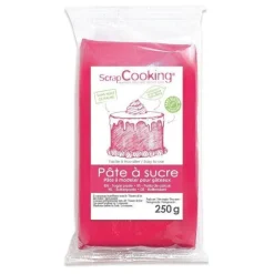 Pâte à sucre fushia 250g - ScrapCooking
