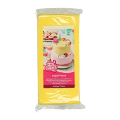 Pâte à sucre jaune 1kg - FunCakes
