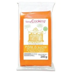 Pâte à sucre orange 250g - ScrapCooking
