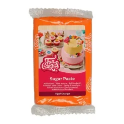 Pâte à Sucre Orange Tiger 250g - Funcakes
