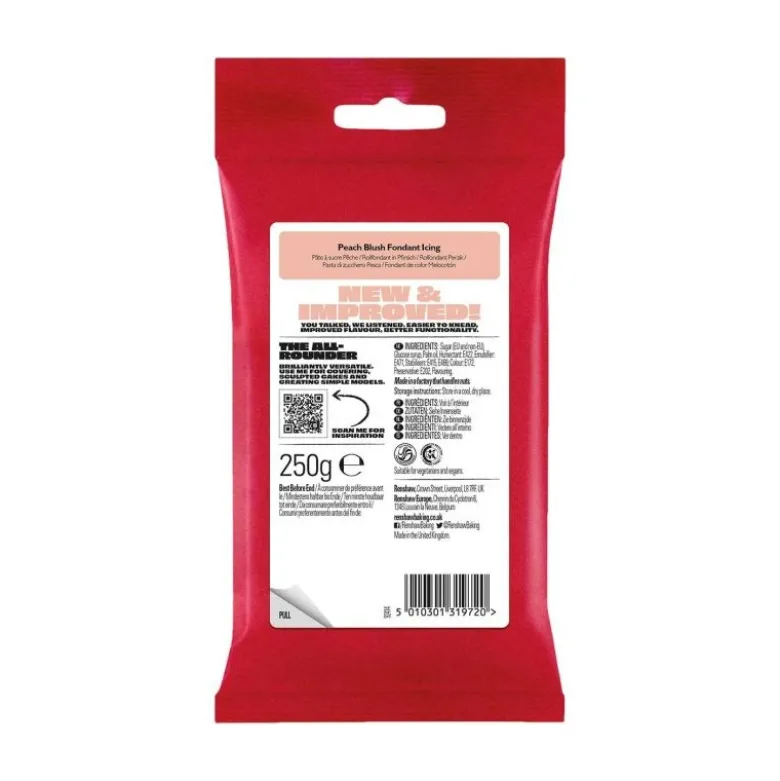 Pâte à Sucre Pro Pêche 250g - Renshaw