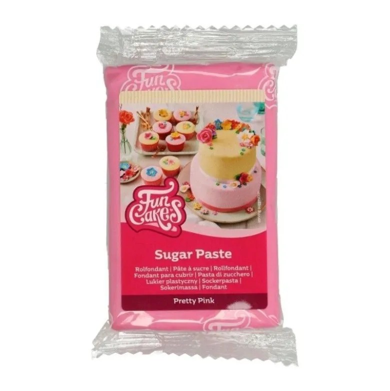 Pâte à sucre rose clair 250g - FunCakes