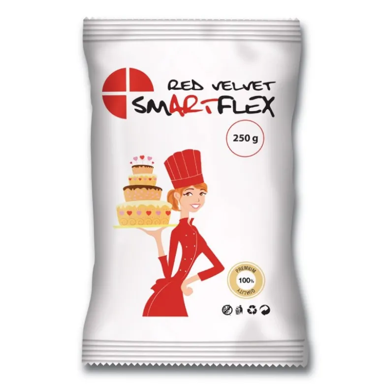 Pâte à Sucre Rouge Red Velvet 250g - Smartflex