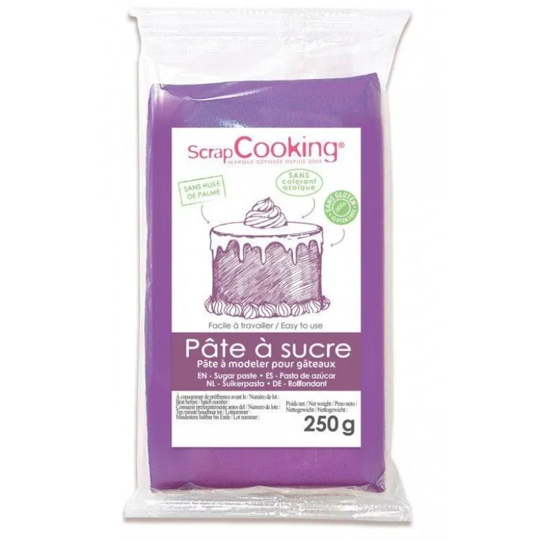 Pâte à sucre violet 250g - Scrapcooking