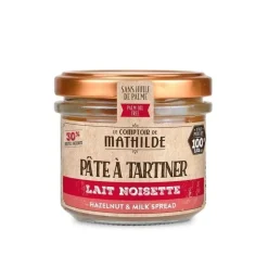 Pâte à tartiner lait noisette 100g - Le Comptoir de mathilde