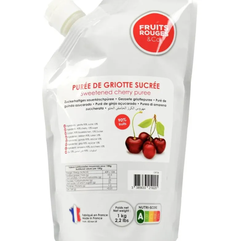 Purée de fruits Griotte 1kg - Fruits Rouges & Co