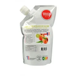 Purée de Pêche blanche 1kg - Fruits Rouges & Co