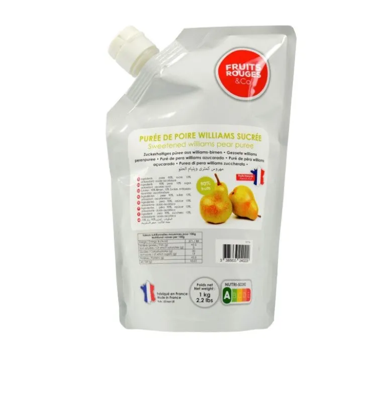 Purée de Poire Williams 1kg - Fruits Rouges & Co