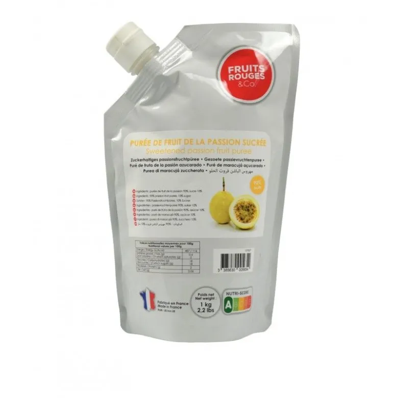 Purée Fruit de la Passion 1kg - Fruits Rouges & Co