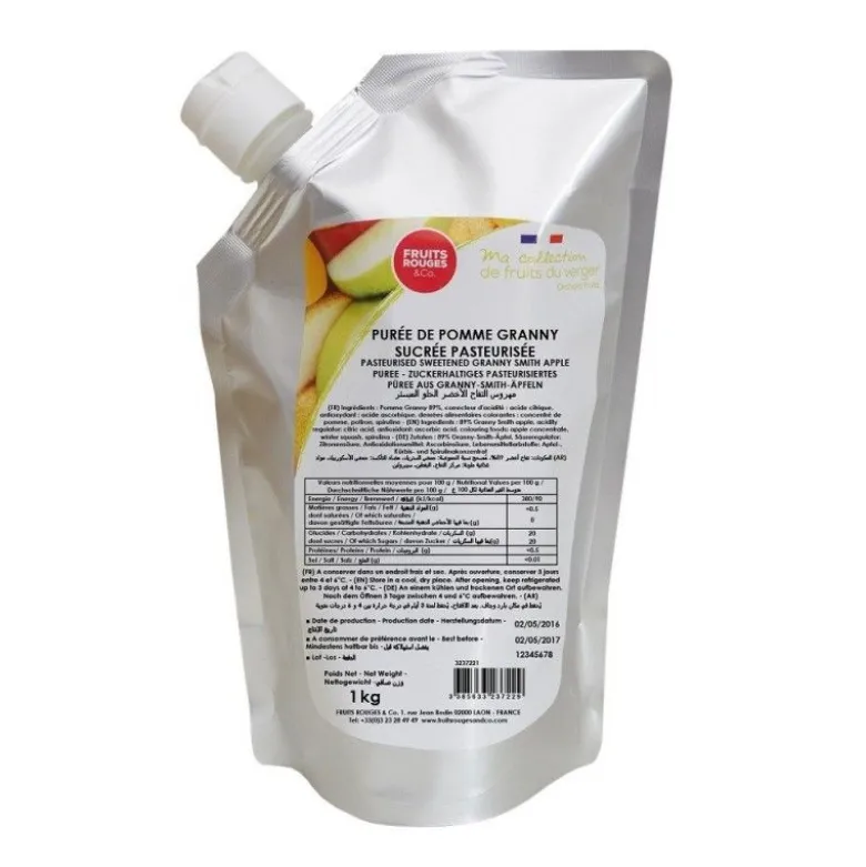 Purée Pomme verte Granny Smith 1kg - Fruits Rouges & Co