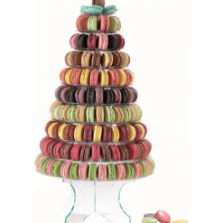 Pyramide macarons transparente 10 étages