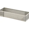 Rectangle perforé inox 10x4cm H2cm