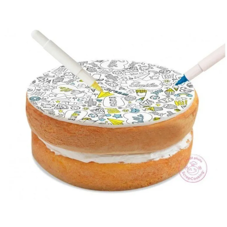 Rouleau pâte à sucre à colorier Smile - ScrapCooking