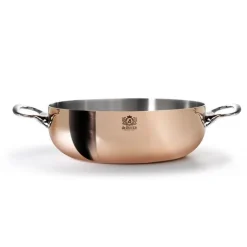 Sautoir bombé cuivre 28cm + couvercle Prima Matera De Buyer
