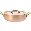 Sautoir cuivre inox + couvercle 28cm De Buyer