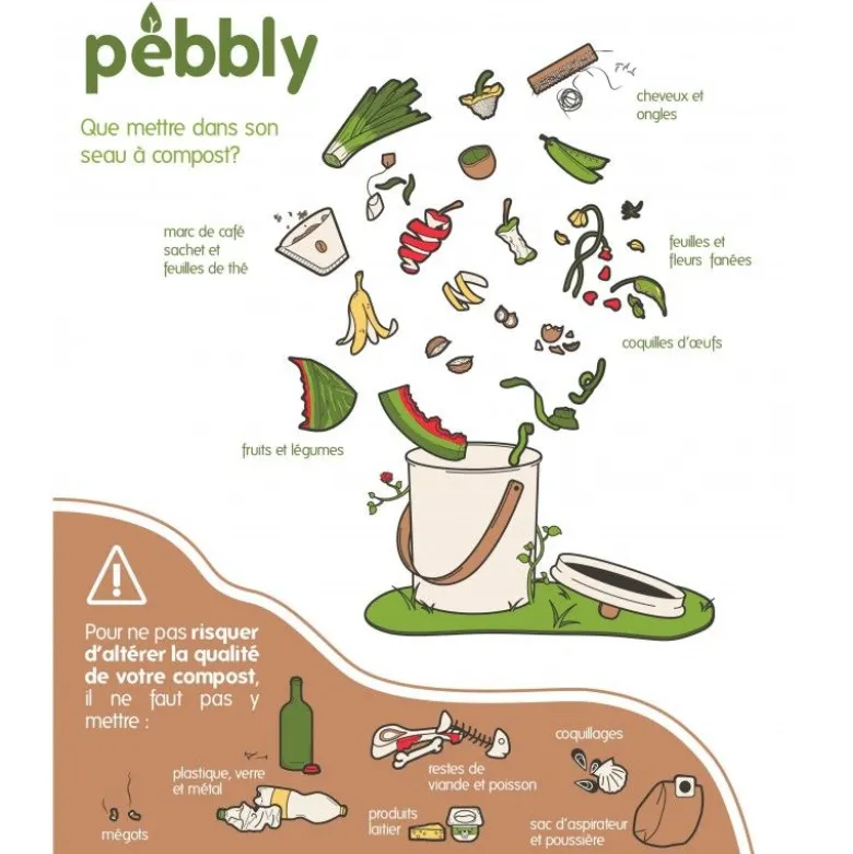Seau à compost d'intérieur - Pebbly