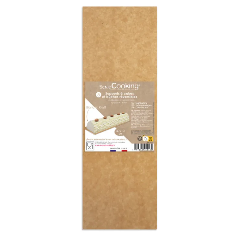 5 Semelles Bûches Noël 30cm - ScrapCooking
