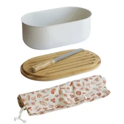 Set boîte à pain 4 en 1 Crème - Pebbly