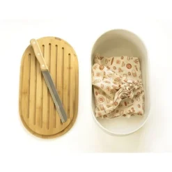 Set boîte à pain 4 en 1 Crème - Pebbly
