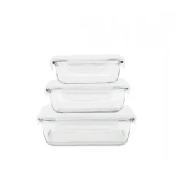 Set 3 boîtes conservation verre - Pebbly