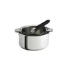 Set 3 casseroles inox Mutine 16-18-20cm amovibles + poignée noire - Cristel