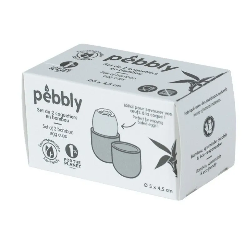 Set coquetier bambou x2 - Pebbly