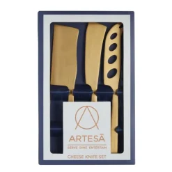 Set 3 couteaux à fromage doré cuivré - Artesa