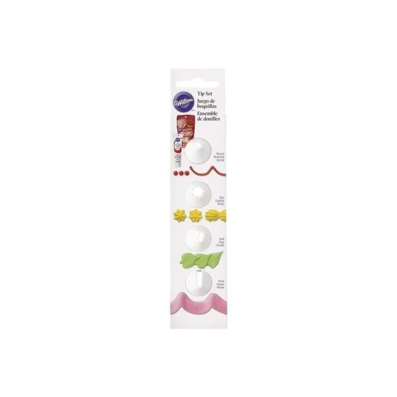 Set 4 douilles décoration pour tube glaçage - Wilton