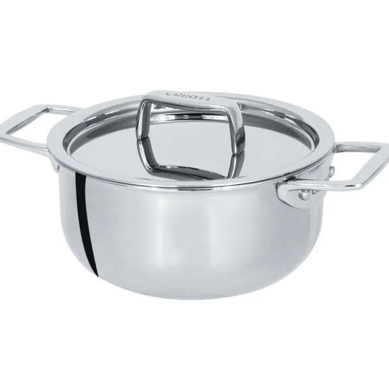 Set 2 mini cocottes Castel Pro 10 cm inox - Cristel