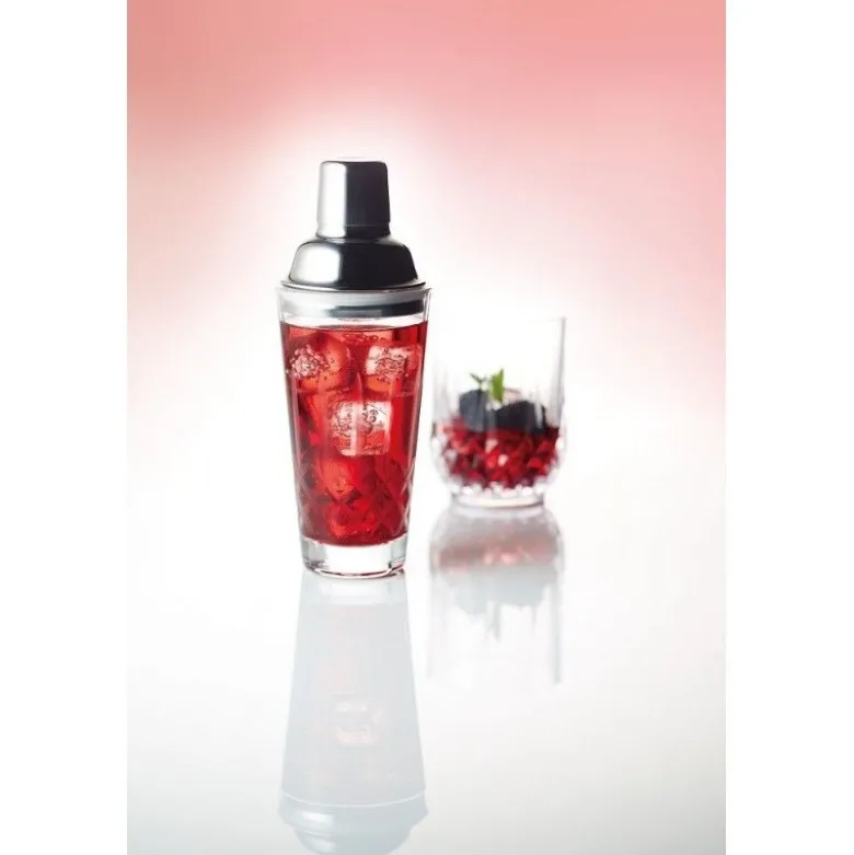 Shaker cocktail verre gravé 350ml - BarCraft