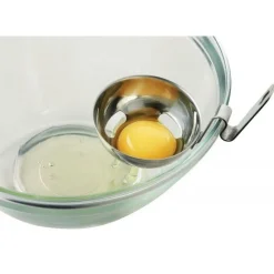 Séparateur jaune d'oeuf coudé inox - Chevalier