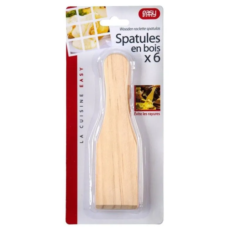 Spatule à raclette en bois x6 - Cook Concept
